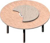 Obrotnica meblowa LAZY SUSAN 600mm 360st aluminiowa kulki ze stali nierdzewnej 190kg - 2