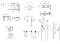 Zamek centralny SISO X4103 L600mm zaczepy 3x8mm HCK - 2