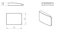 Blokada do drzwi podwójnych na UV SQUARE aluminium - 3