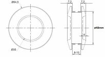 Uchwyt drzwi szklanych 8-10mm SS - 3