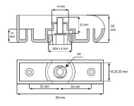 Stopka meblowa PANEL do płyty 18mm czarna - 4