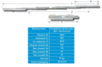 Prowadnica stołu do skrzyni dzielonej X-TRA LONG 805mm otwarcie 2060mm 70kg - 3