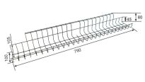 Koszyk na kable 790/czarny jednostronny - 2