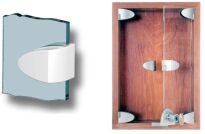 Uchwyt do drzwi szklanych pojedynczych BADGE aluminium - 3