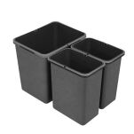 Zestaw koszy MERIL szary Z NAKLEJKAMI 16L+2x8L - 3