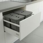 Zestaw koszy MERIL szary Z NAKLEJKAMI 16L+2x8L - 2