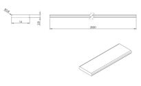 Listwa systemu synchronicznego PIVOT 2000mm czarna anoda - 6
