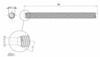 Złącze meblowe MAXI LUNA trzpień M8x90mm stal - 3