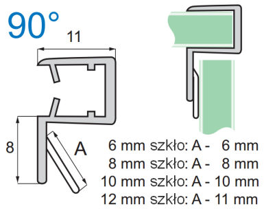 Kabina Uszczelka S-5704 8mm 1,2m