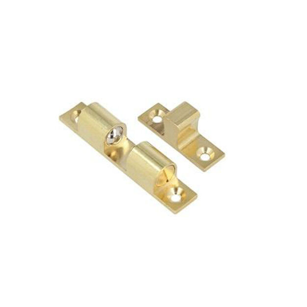 Zatrzask kulkowy podwójny z mosiądzu 70x12mm mosiądz