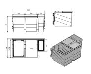Sortownik wysuwny VERO 2x11L+3L - 2