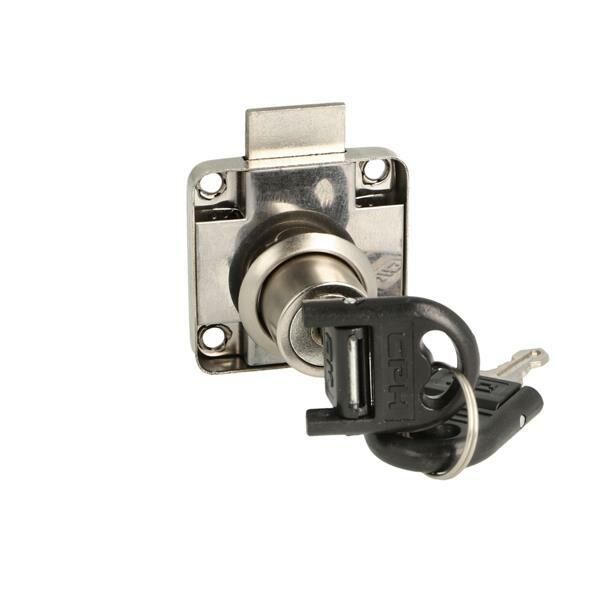 Zamek meblowy kwadratowy CPH X850 fi19x21mm jeden numer klucza 800 HCK stalowy