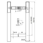 Pochwyt drzwiowy Sava 25x25x500mm stal nierdz. szczotkowany rozstaw: 350mm - 3
