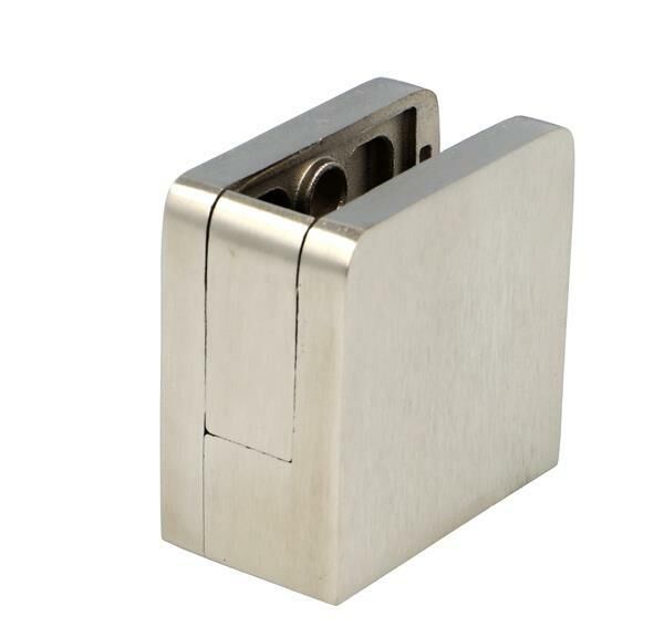 Zacisk szkła SQUARE 6-10,76mm SS316 stal szczotkowana