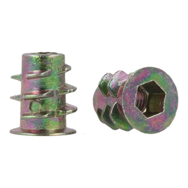 Mufa wkręcana z kołnierzem M4x10mm D410 żółty ocynk