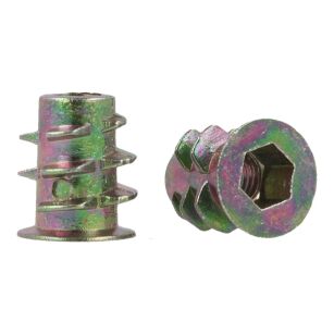 Mufa wkręcana z kołnierzem M4x10mm D410 żółty ocynk