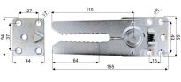 Łącznik do sof L155mm/stalowy - 3