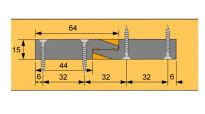 Złącze meblowe PUSH FIT MULTI montaż na wkręty do drewna - 4