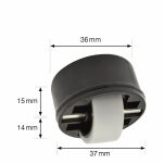 Mini rolka wpuszczana miękka TPR fi27mm otwór fi36mm - 2