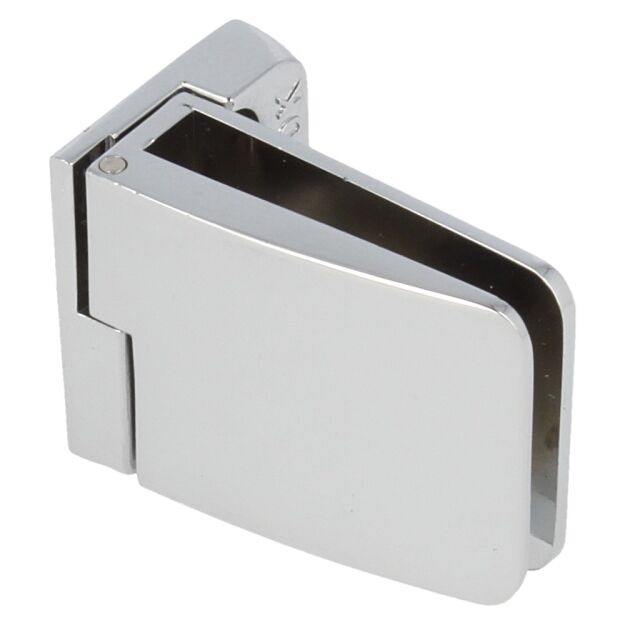 Zawias do drzwi szklanych 4-6mm SQUARE krótki przelotowy lewy chrom
