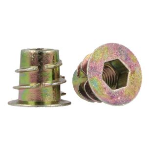 Mufa wkręcana z kołnierzem M5x10mm D510 żółty ocynk