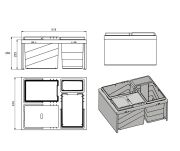 Zestaw koszy FORMO MINI 3x11L+3L - 4