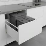 Zestaw koszy MERIL szary Z NAKLEJKAMI 20L+2x8L - 2