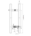 Pochwyt do drzwi szklanych fi25x500mm SS304 - 3