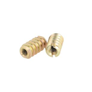 Mufa wkręcana bez kołnierza M6x24mm C żółty ocynk