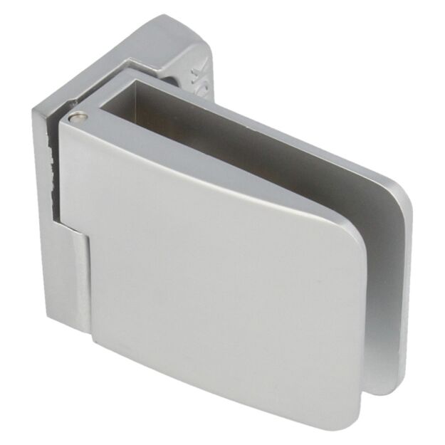 Zawias do drzwi szklanych 4-6mm SQUARE krótki przelotowy lewy aluminium