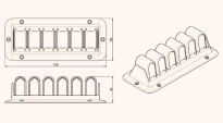Prowadzenie kabli TRIK LONG szary 155x65x42mm - 3