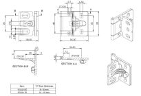 Zawias meblowy EASY wpuszczany 14-16mm czarny - 8