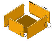 Złącze meblowe #1703 kołek rozporowy fi7mm biały - 3