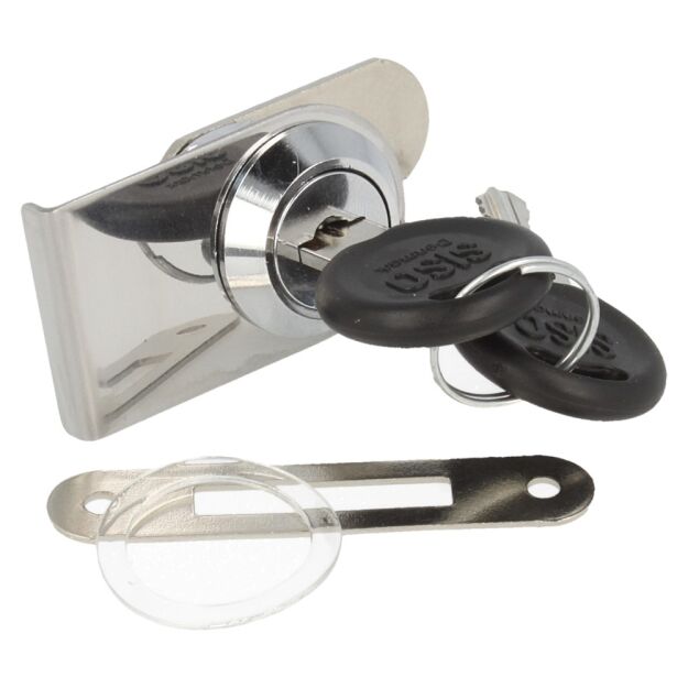 Zamek drzwi szklanych pojedynczych SISO SAFE 180st CAM06 chrom CK