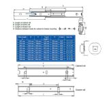 Prowadnica kulkowa ME4950 450mm 80kgnew/Cena za pare - 8