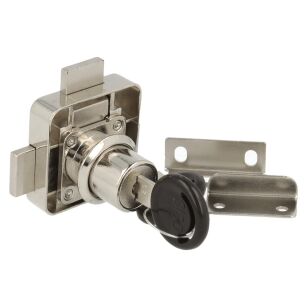 Zamek meblowy kwadratowy SISO X850 fi19x22mm prawy z 2 ryglami CK