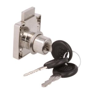 Zamek meblowy kwadratowy SISO X850 fi19x22mm CK z 3 kluczami
