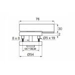 Zamek kabiny toaletowej WC Bobin 10-18mm SS304 - 3