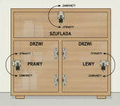Zamek meblowy kwadratowy SISO X850 fi19x22mm lewy Master J12 MIC HCK - 4