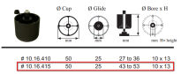 Stopka meblowa regulowana fi50 h43-53mm czarna - 4