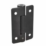 Zawias do kabin toaletowych WC SISO ze sprężyną samodomykający SS304 90x56x2mm czarny - 3