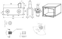 Zawias osiowy do szkła SISO SMALL 6mm stal nierdzewna PARA - 4
