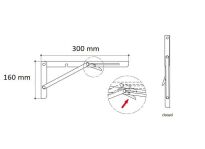 Wspornik półki składany 300mm biały - 3