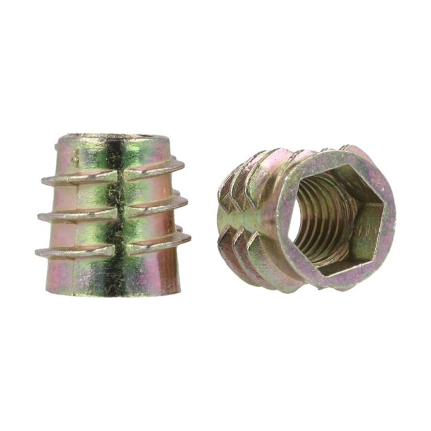 Mufa wkręcana bez kołnierza M8x13mm E żółty ocynk
