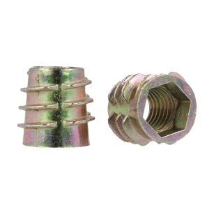 Mufa wkręcana bez kołnierza M8x13mm E żółty ocynk