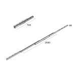 Prowadnica stołu do skrzyni dzielonej CLASS 740mm otwarcie 2550mm 90kg EU - 4