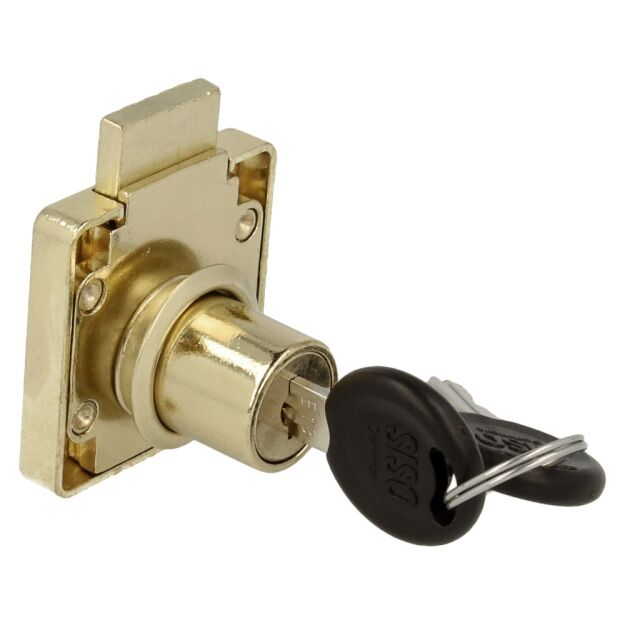 Zamek meblowy kwadratowy SISO X850 fi19x22mm CK złoty