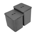 Zestaw koszy MERIL szary Z NAKLEJKAMI 20L+16L - 2