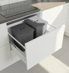 Zestaw koszy MERIL szary Z NAKLEJKAMI 20L+16L - 4