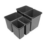 Zestaw koszy MERIL szary Z NAKLEJKAMI 2x20L+16L+2x8L - 2